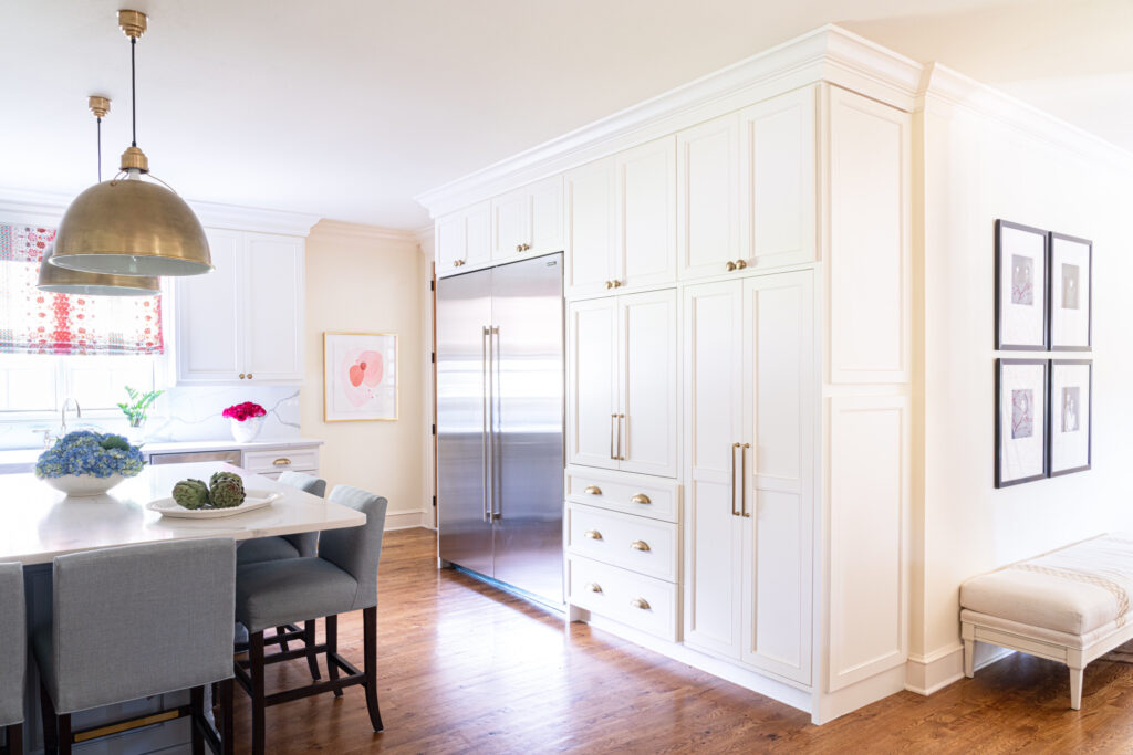 kitchen storage cabinets and sub zero fridge