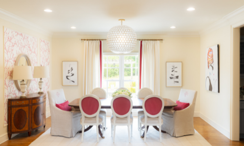 dining room with natural light